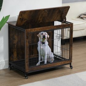 Wooden Dog Crate    38.3"L X 23.4"W X 32"H