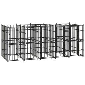 Outdoor Dog Kennel Steel 99.2 ftï¿½ï¿½