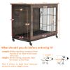 Wooden Dog Crate    38.3"L X 23.4"W X 32"H