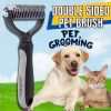 Pet Deshedding Brush Dog Hair Remover Mitt Massage Brush Grooming Brush Comb