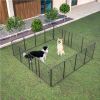 Dog Playpen Outdoor, 16 Panels Dog Pen 40" Height Dog Fence Exercise Pen with Doors for Large/Medium/Small Dogs, Portable Pet Playpen for Yard, RV, Ca