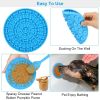 2pcs Dog Lick Pad Pet Shower Grooming Slow Feeder Dog Distraction Mat Slow Treat Dispensing Mat With Powerful Suction Cats Slow Feeder Li