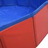 Foldable Dog Swimming Pool Red 63"x11.8" PVC