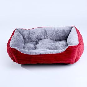 Four Seasons Universal Pet Kennel Bed (Option: Wine Red-S)