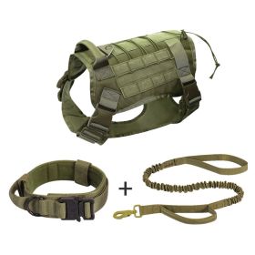 Nylon Tactical Dog Coat Quick Release Tank Top Pet (Option: Army Green-L)