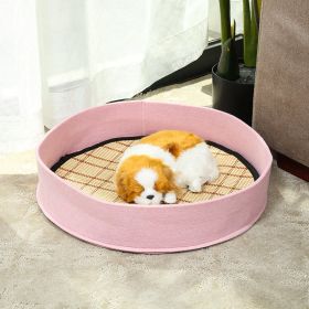 Pet Ice Mat Nest Cooling Wear-resistant Universal (Option: Pink-Large Size 50X50X8CM)