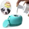 Bathroom Puppy Big Dog Bath Massage Gloves Brush Soft Safety Silicone