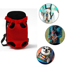 Mesh Pet Dog Carrier Backpack Breathable Camouflage Outdoor Travel Products Bags For Small Dog  Mesh Backpack (Color: Red, size: 28cm*18cm)