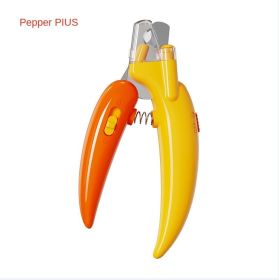 Ai Wo Pet Nail Knife,  Dog Nail Pliers, LED Blood Thread (Specifications: Pepper Yellow - PLUS)