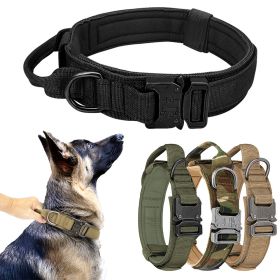 Tactical Pet Collar; Dog Collar With Handle; Military Heavy Duty Dog Collars For Medium Large Dogs (Color: Military Blue, size: XL)