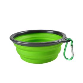 Travel Walking Pet Supplies Portable Cat Dog Bowls Water Feeder (Color: Green, size: 350 mL)