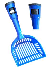 Pet Life Poopin-Scoopin Dog Pooper Scooper Shovel With Built-In Waste Bag Handle Holster (Color: Blue)