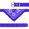 Adjustable Bandana Leather Pet Collar Triangle Scarf