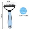 Large Pets Fur Knot Cutter Dog Grooming Shedding Tools Hair Removal Comb Brush Double Sided