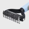 Large Pets Fur Knot Cutter Dog Grooming Shedding Tools Hair Removal Comb Brush Double Sided