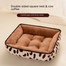 Four Seasons Universal Nest For Deep Sleep (Option: Cow Coffee Square Nest-XXL)