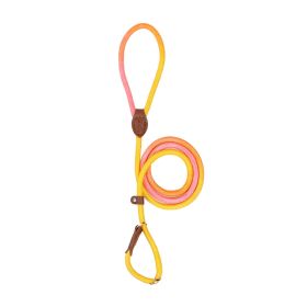 Colorful Durable Bold Nylon Pet Hand Holding Rope (Option: Yellow And Pink Orange-M)